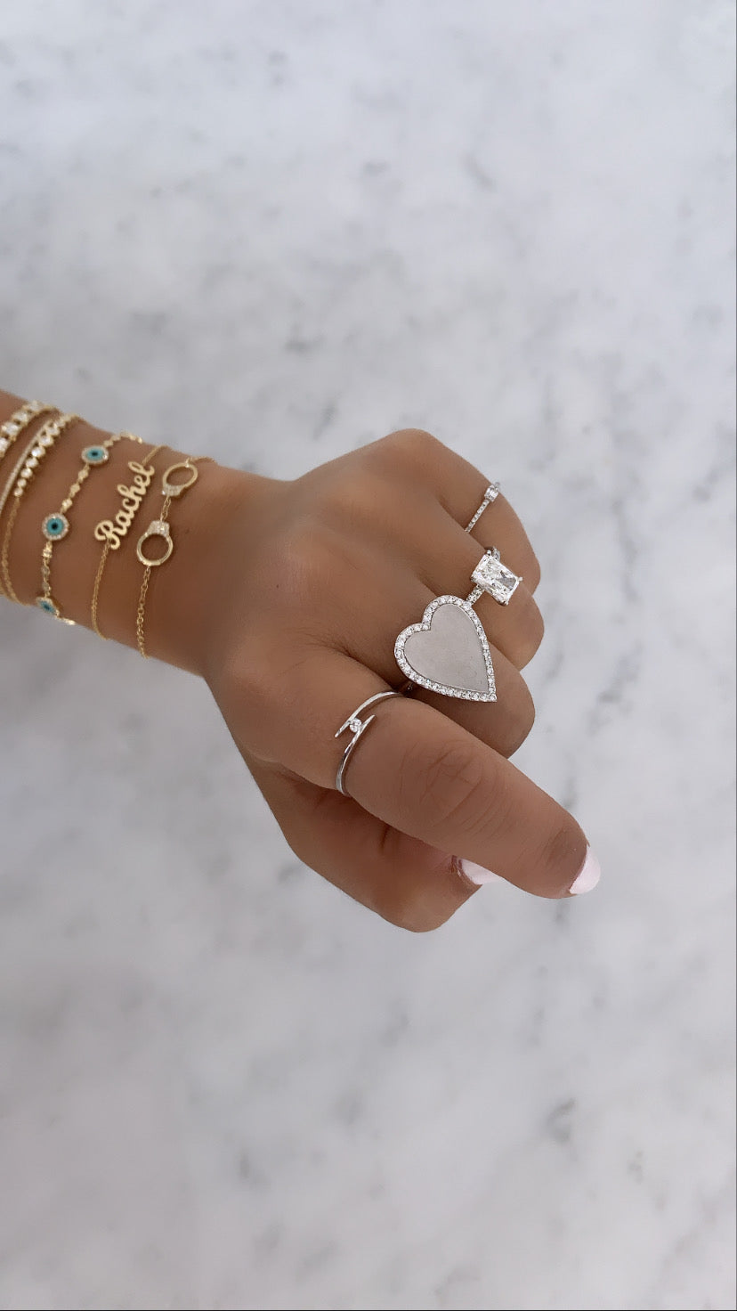 Single Diamond Wrap Ring