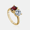 Bague Toi et Moi en rubis ovale