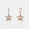 Boucles d'oreilles étoile cannelée en diamant