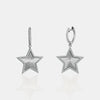 Boucles d'oreilles étoile cannelée en diamant