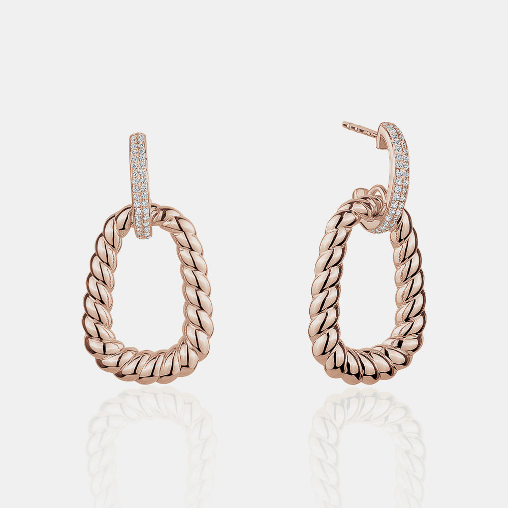 Fancy Interlock Oval Hoops