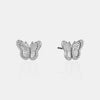clous d'oreilles papillon avec diamant