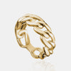 Bague à maillons en or massif