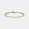 Bracelet en or massif en forme de poire