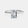 Bague à diamant de laboratoire émeraude de 2,11ct
