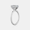Bague à diamant de laboratoire émeraude de 2,11ct