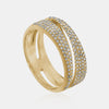 Bague à diamant fendu fantaisie
