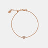 Bracelet mini-cœur en diamant