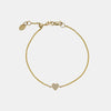 Bracelet mini-cœur en diamant