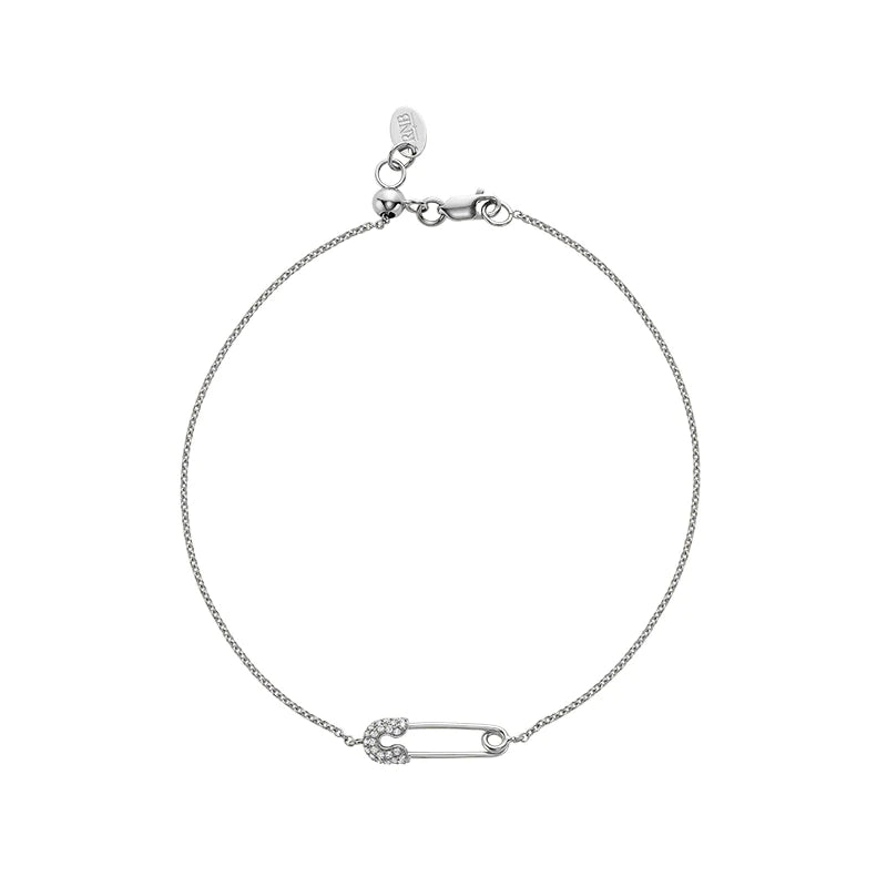 Bracelet à épingles de sûreté avec diamants