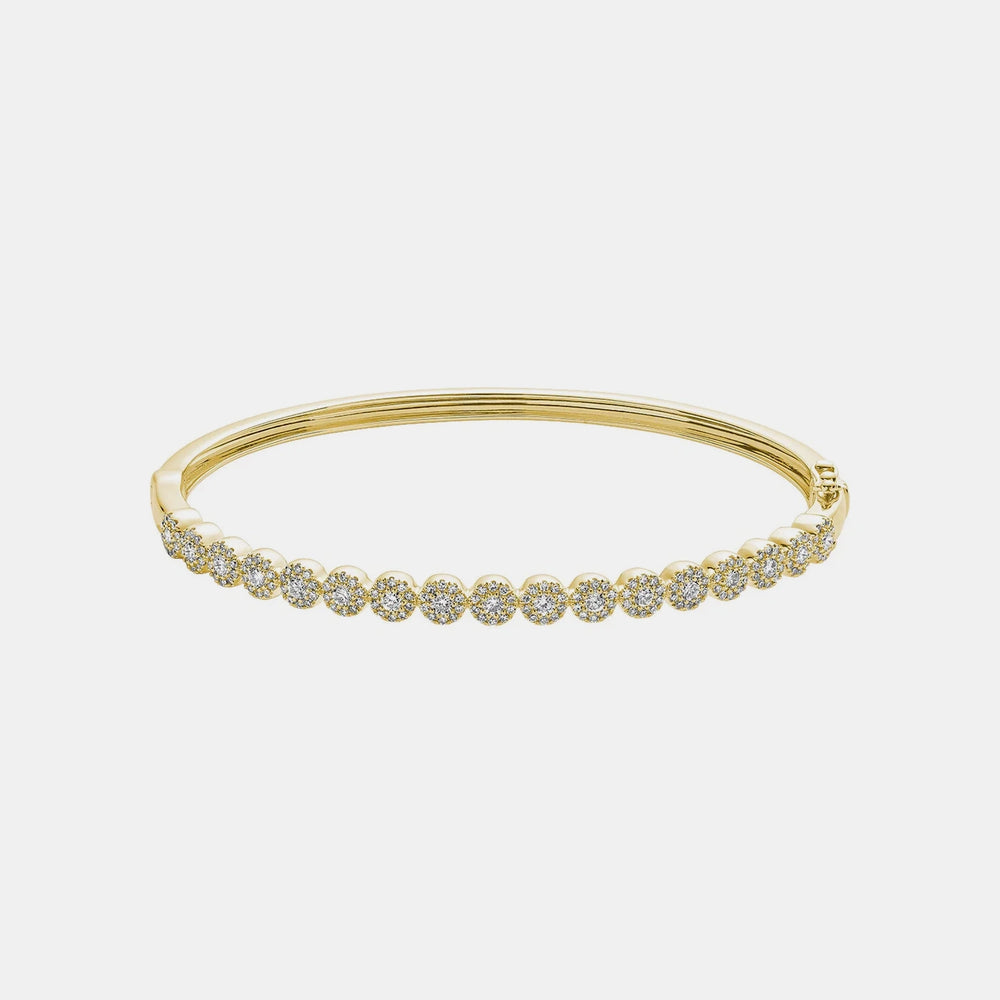 Martini Cup Diamond Bangle - 14K Yellow Gold