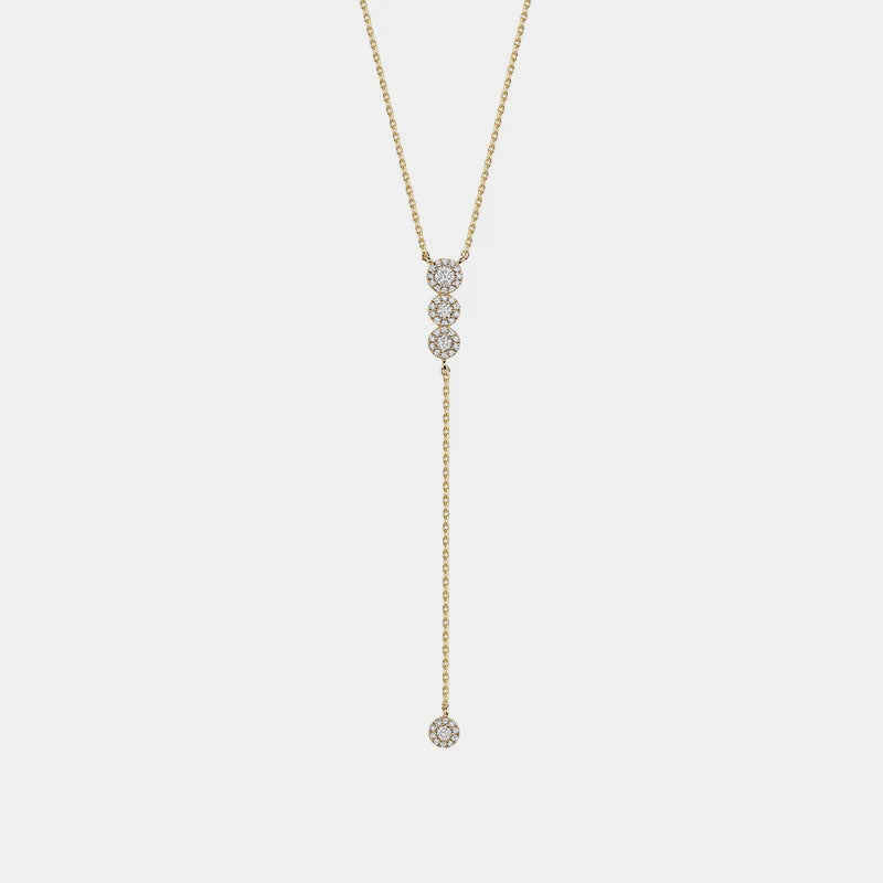 Graduated Diamond Lariat Necklace