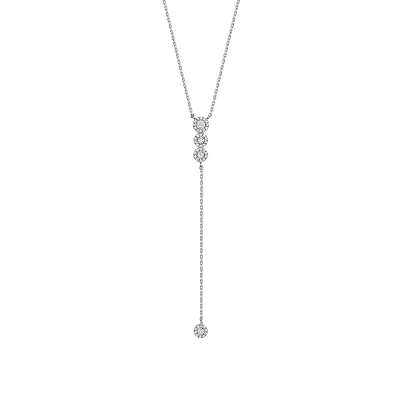 Graduated Diamond Lariat Necklace