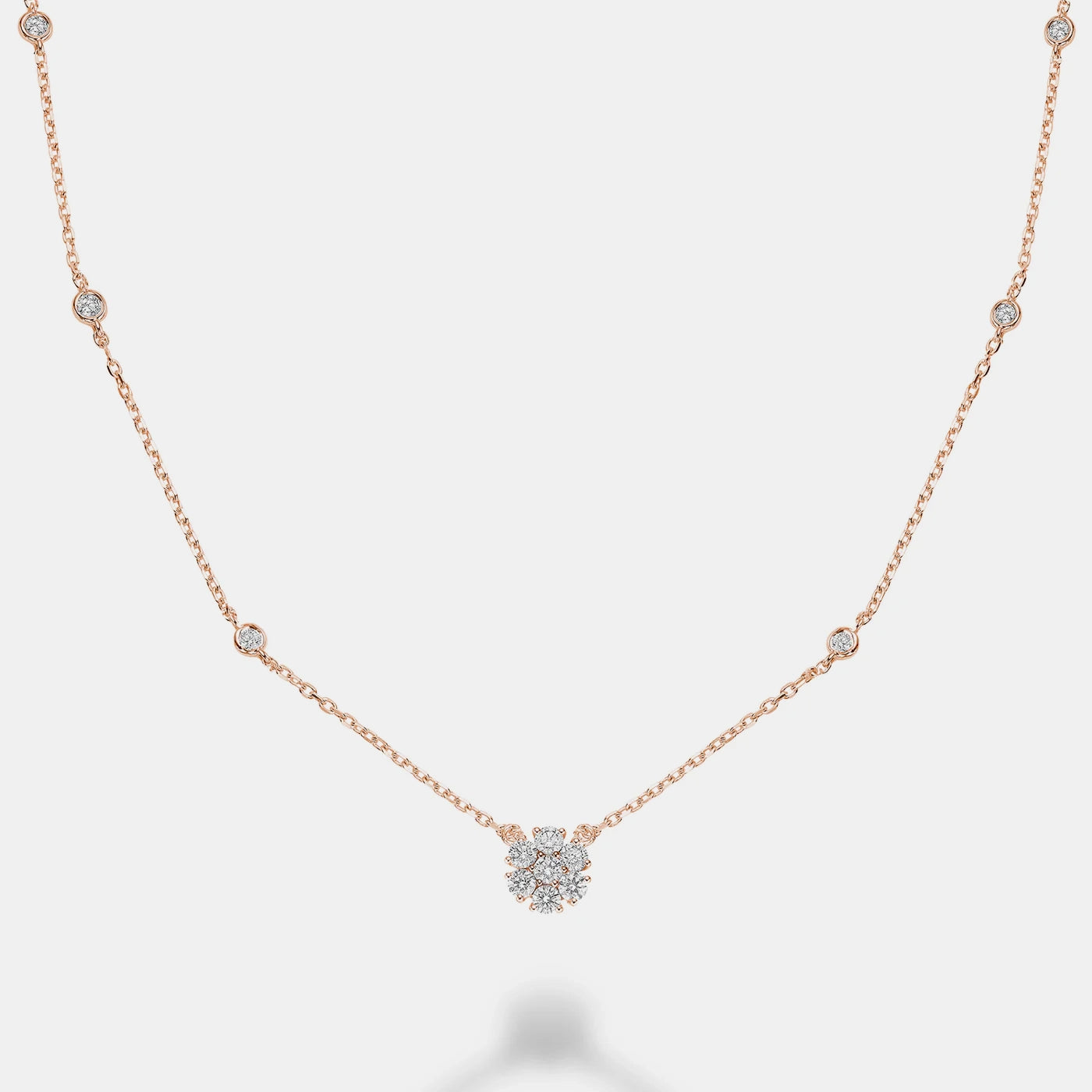 Flower Pendant Diamonds by the Yard Necklace