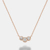 Mini collier de diamants sertis en biseau gradué