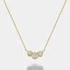 Mini collier de diamants sertis en biseau gradué