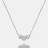 Mini collier de diamants sertis en biseau gradué