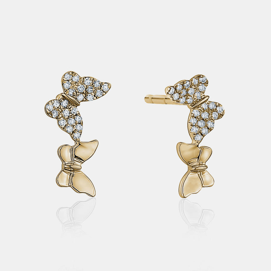 Goujons de Papillons en Diamant