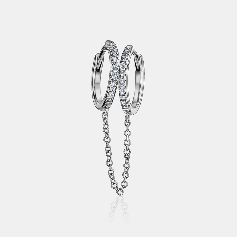 Double Diamond Chain Huggies