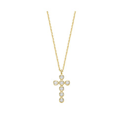 Bezel Mini Cross Necklace