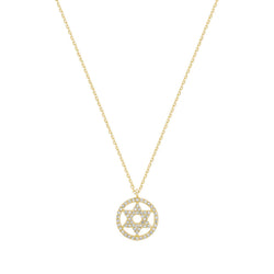 Cut-Out Diamond Star of David Necklace
