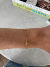 Mini Paw Initial Bracelet