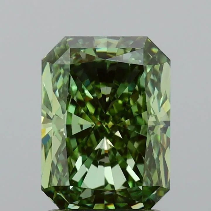 1.53ct Radiant Lab Grown Diamond (Colour Fancy Vivid Green, Clarity VS1, Cut GD, IGI Certified)