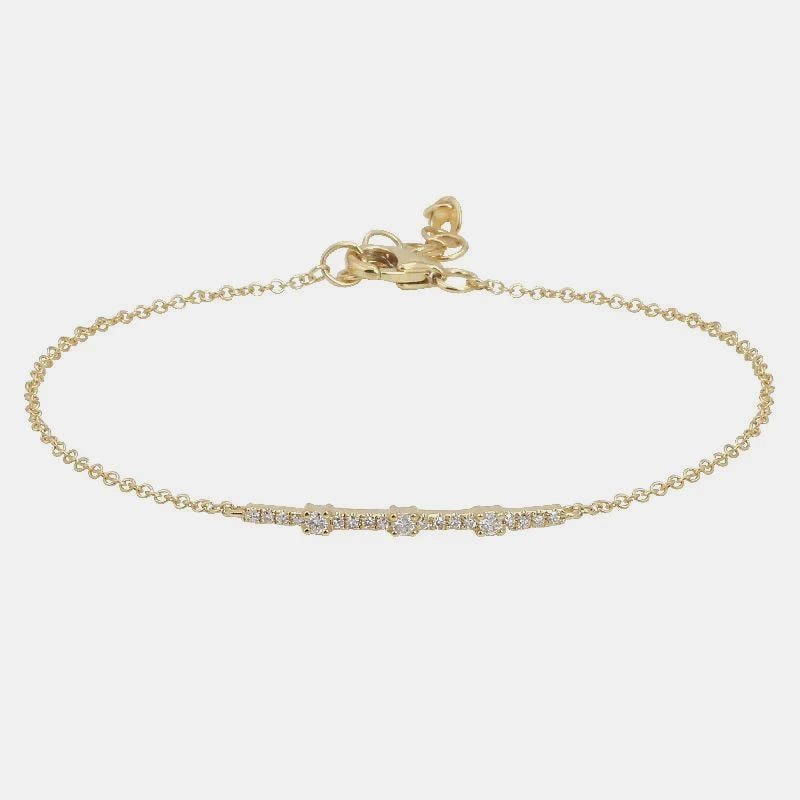 Mini Diamond Segment Bracelet - 14K Yellow Gold