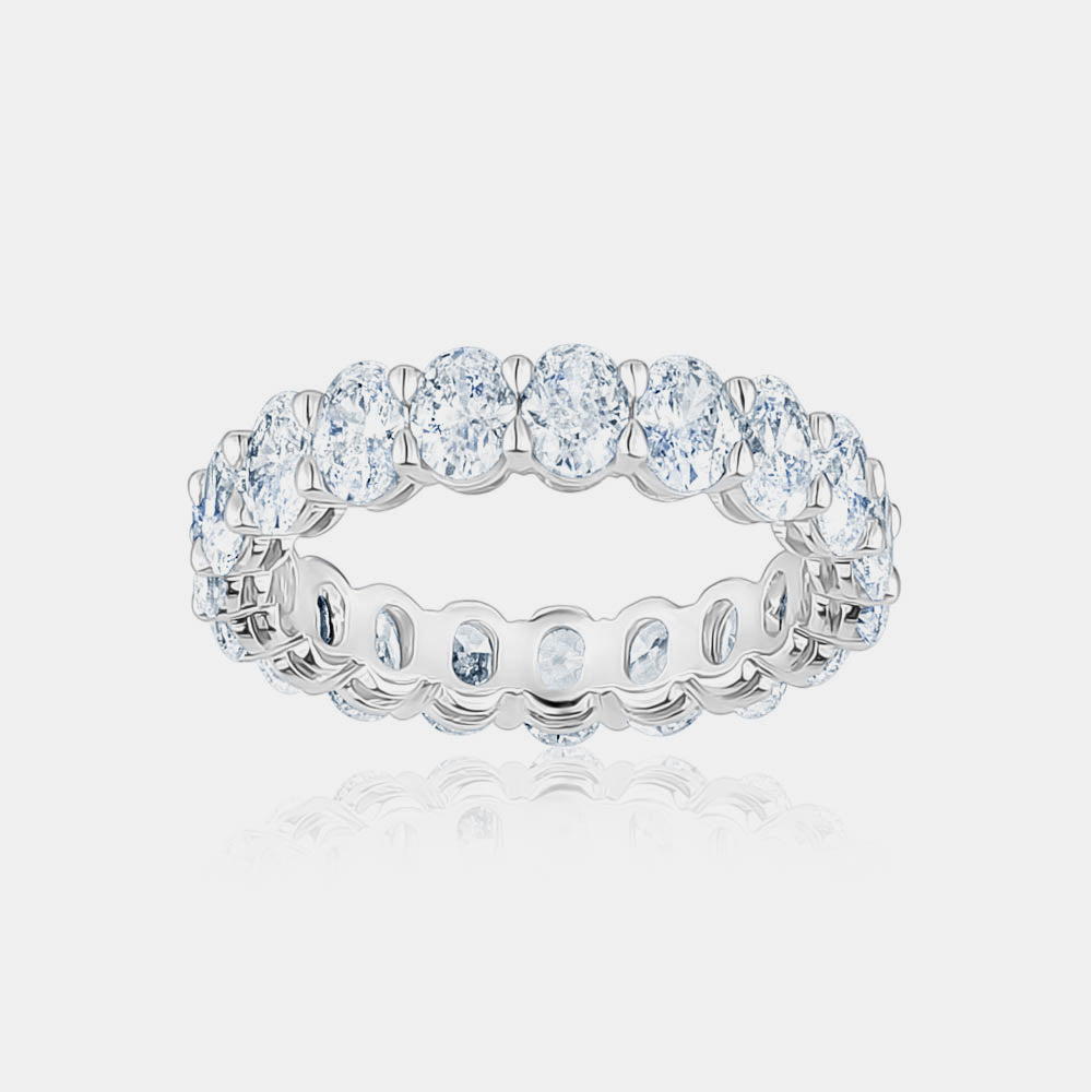 0.20ct Oval Diamond Eternity Band - 14K White Gold