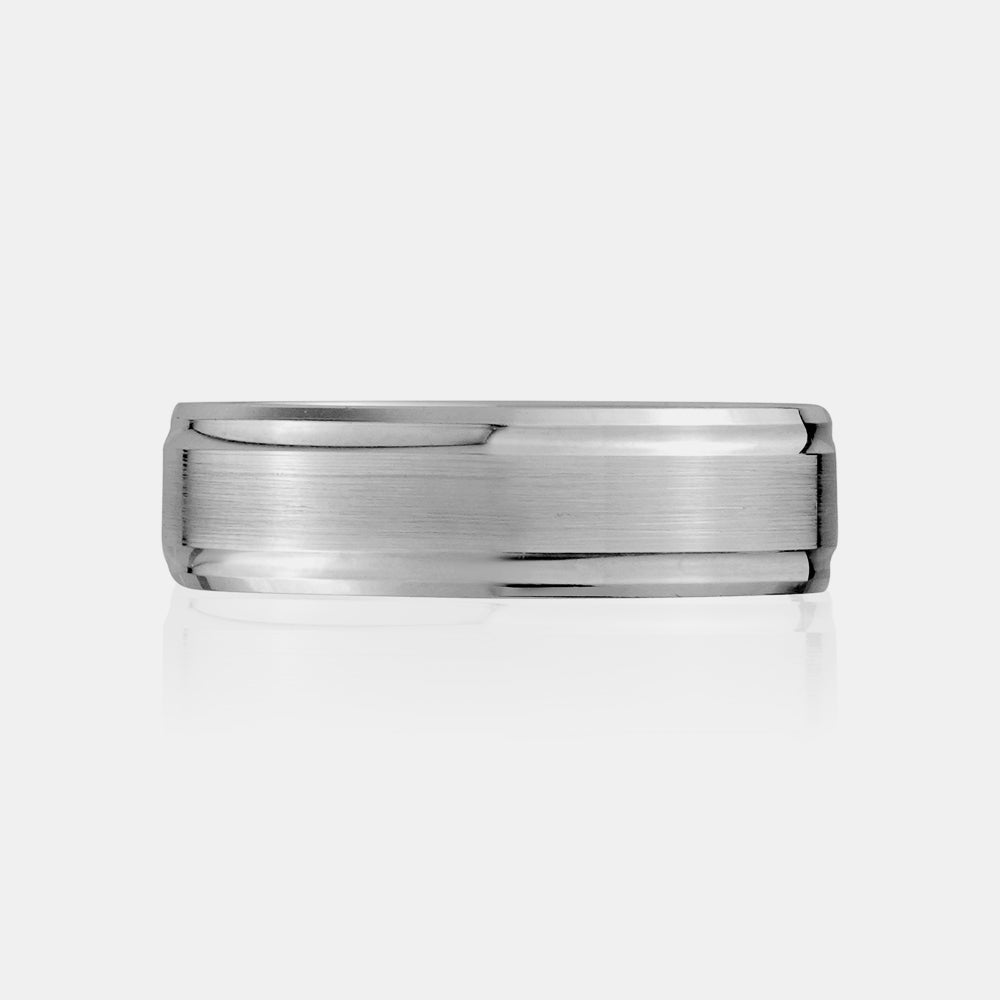 10K Brushed Center Wedding Band