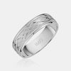 Alliance 18K en forme de diamant avec bordure à grains multiples