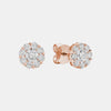 Boucles d'oreilles en forme de grappe de diamants