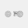 Boucles d'oreilles en forme de grappe de diamants