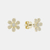 Boucles d'oreilles fleur de diamant