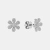 Boucles d'oreilles fleur de diamant