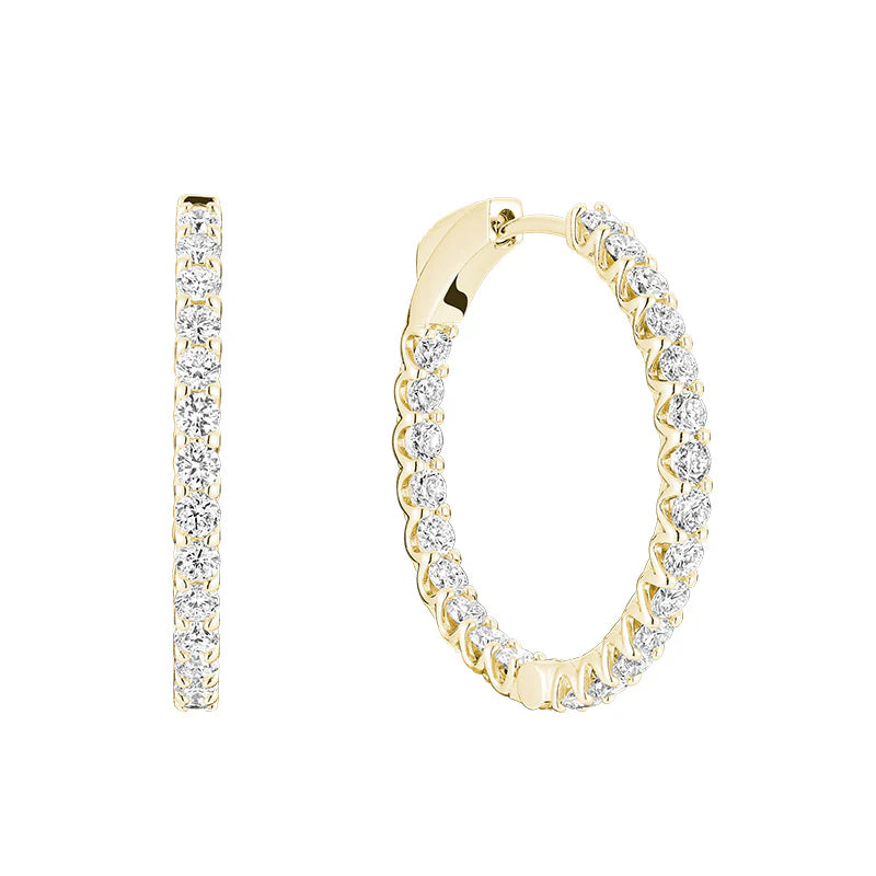 Lab Grown Diamond U Shape Hoops