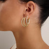 Lab Grown Diamond U Shape Hoops