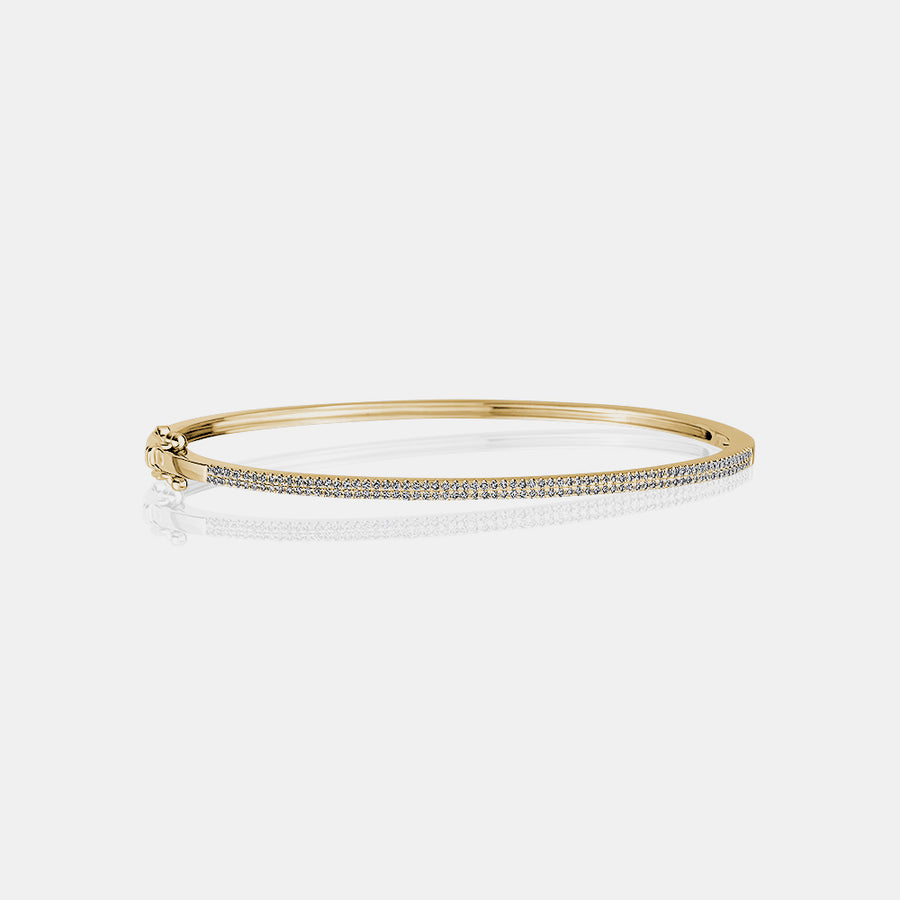 Bracelet à double rangée de diamants