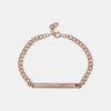 Bracelet à barrettes de diamants avec chaîne à maillons cubains
