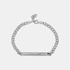 Bracelet à barrettes de diamants avec chaîne à maillons cubains