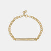 Bracelet à barrettes de diamants avec chaîne à maillons cubains
