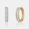 Boucles d'oreilles Baguette en diamant