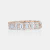 Half Oval Half Emerald Eternity Band
