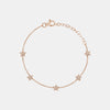 bracelet de station de diamants étoilés