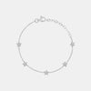 bracelet de station de diamants étoilés