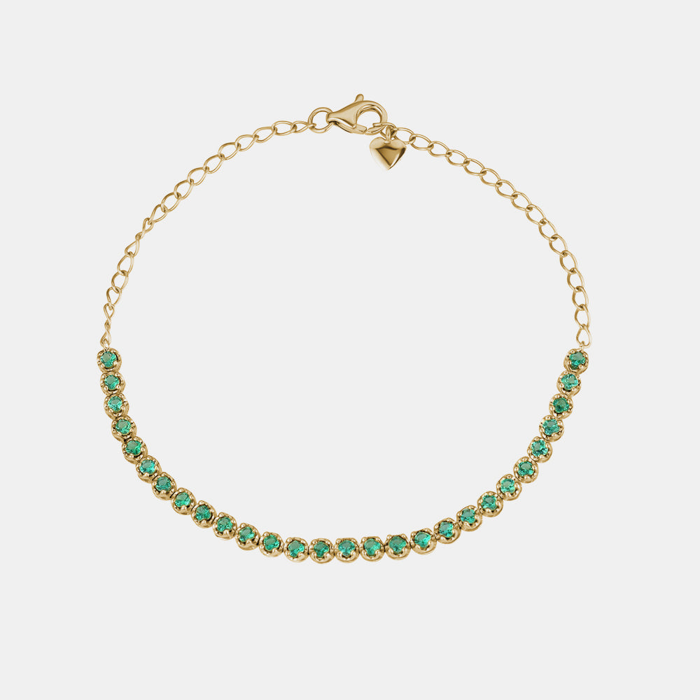 Half Way Green Emerald Bracelet