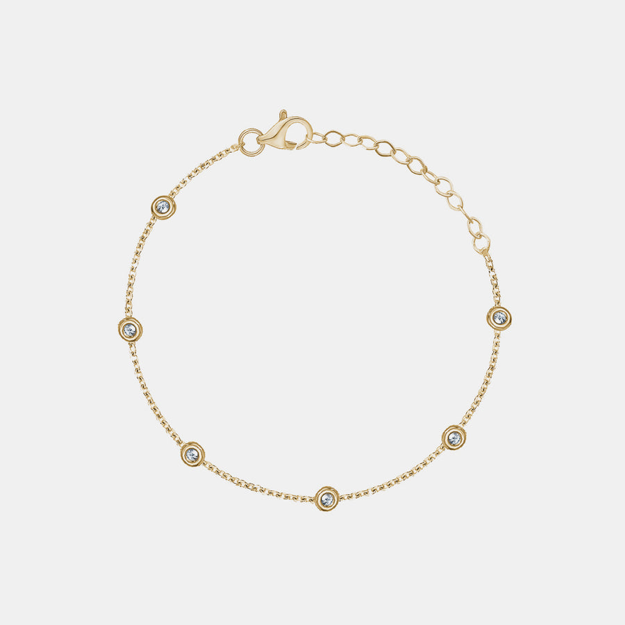 Bracelet de cheville station de diamants