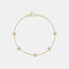 bracelet de station de diamants étoilés