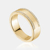 Bague à bordure de diamants