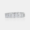 Half Oval Half Emerald Eternity Band